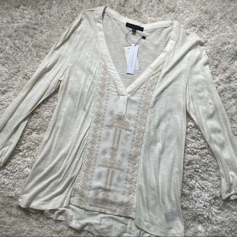Sanctuary Long Sleeve Embroidered Top